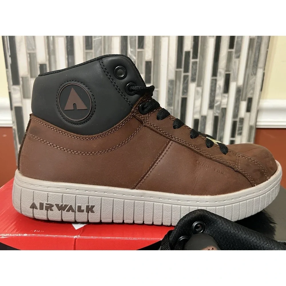 Men's Deuce SD10 Comp Toe Safety Shoes -‎ Brown 9.5
